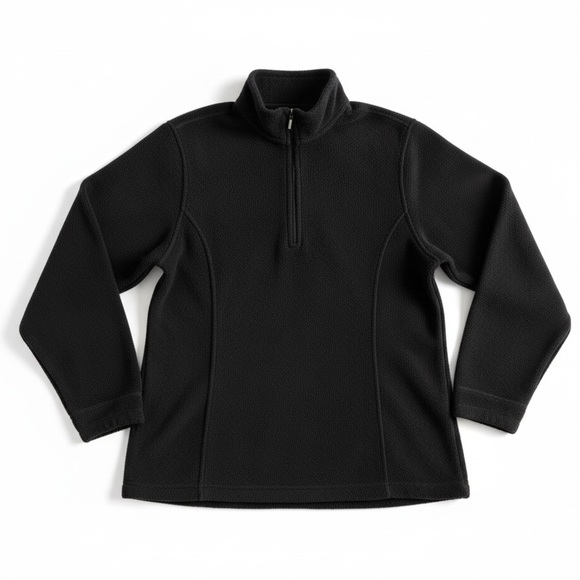 Columbia Tops - LL Bean Stretch Fleece Quarter Zip Pullover Jacket Warm Winter Layer Black 1X